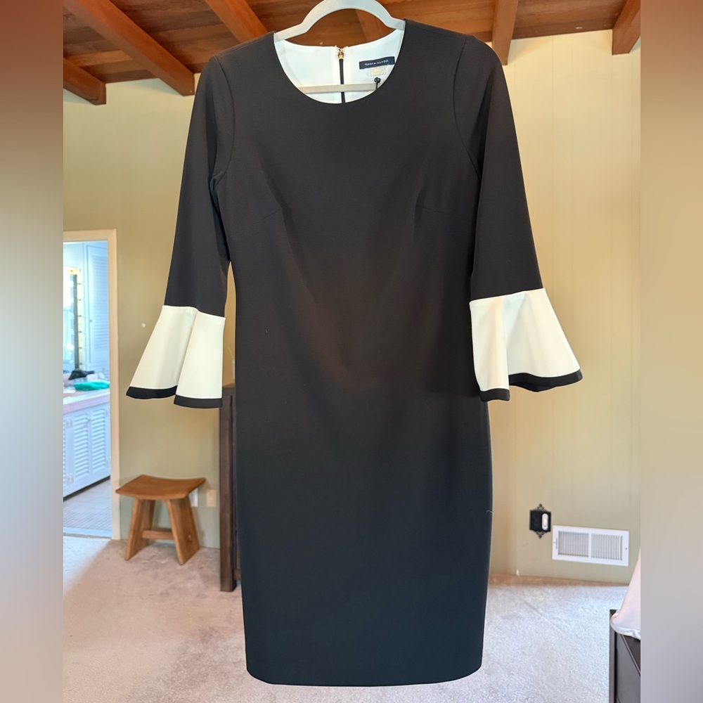 Tommy Hilfiger Black Dress with White Accents
